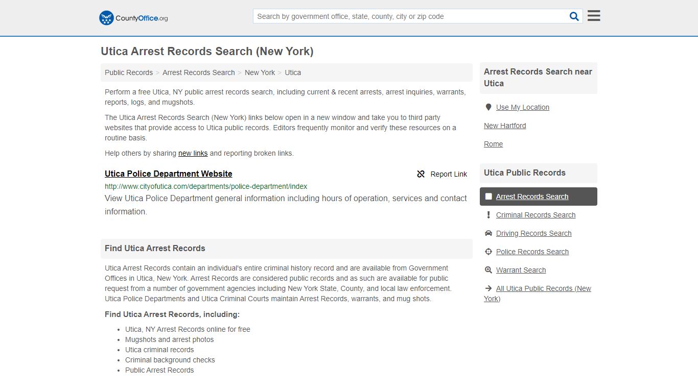 Arrest Records Search - Utica, NY (Arrests & Mugshots)